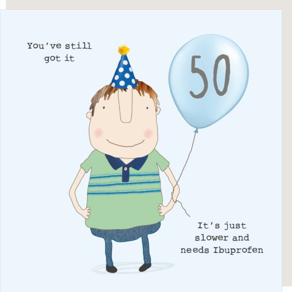 50th Birthday Boy Card — Not Another Bunch Of Flowers